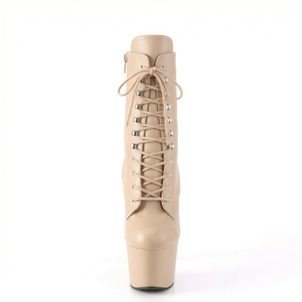 Pleaser Adore-1020 – Stivaletti beige opachi (tacco 17,8 cm) - 4