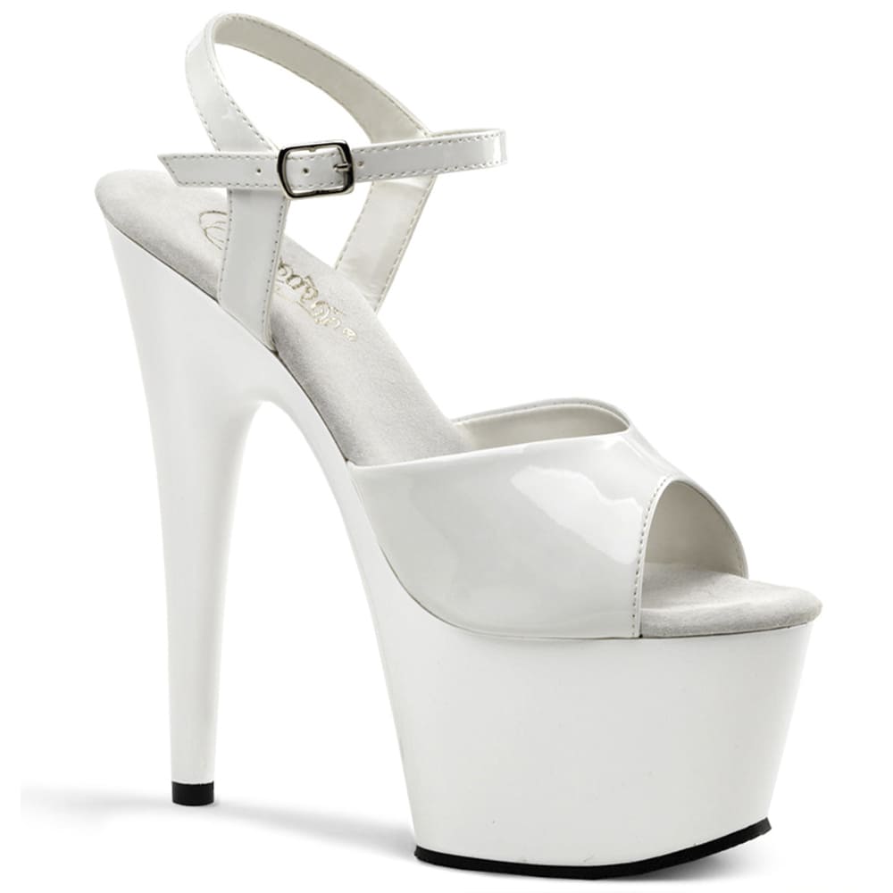Pleaser Adore-709 - White patent sandals (17.8 cm heel) - 1