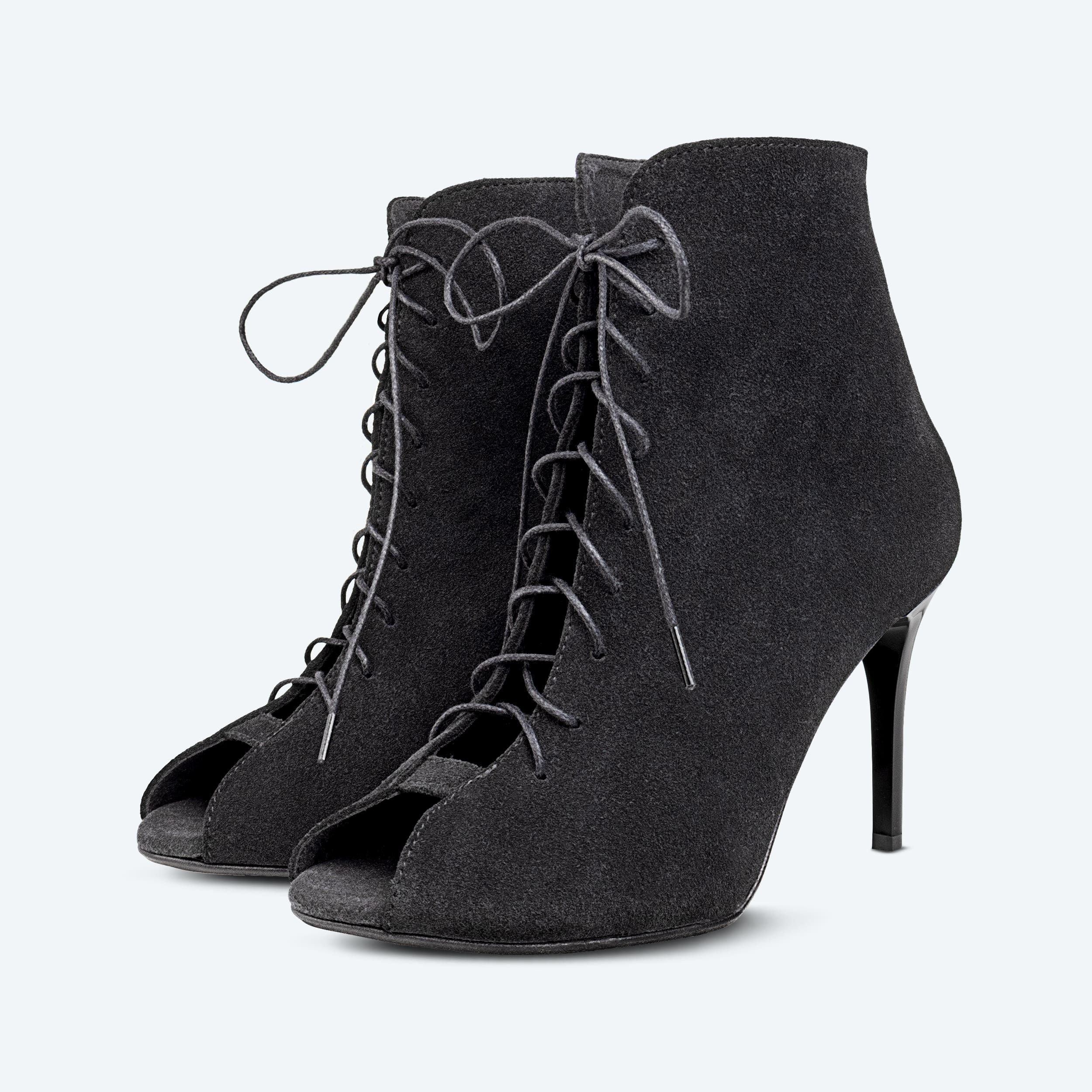 Bourree Suede – High Heels schwarz aus echtem Wildleder (9 cm)